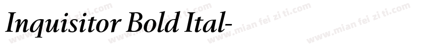 Inquisitor Bold Ital字体转换